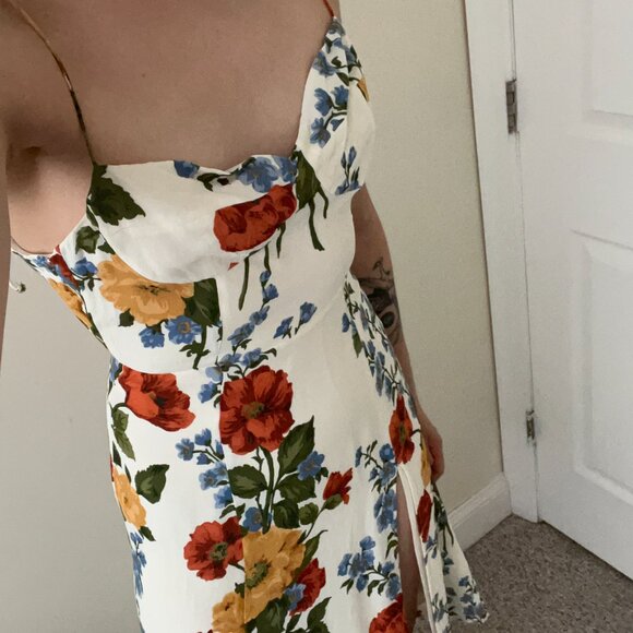 Reformation white floral dress - Size 8 - Picture 2 of 4
